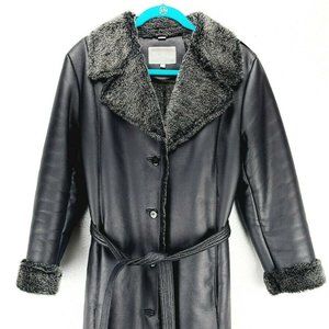 Juliet Michelle Women's Leather Fur Coat Size M